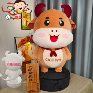 3D carved plush doll figurines
